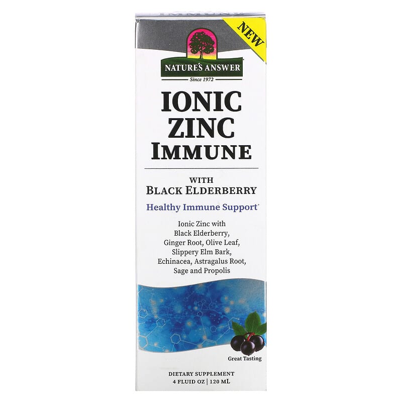 Nature's Answer Ionic Zinc Immune with Black Elderberry 4 fl oz (120 ml) 1 Nature's Answer Ionic Zinc Immune with Black Elderberry 4 fl oz (120 ml) 083000261169