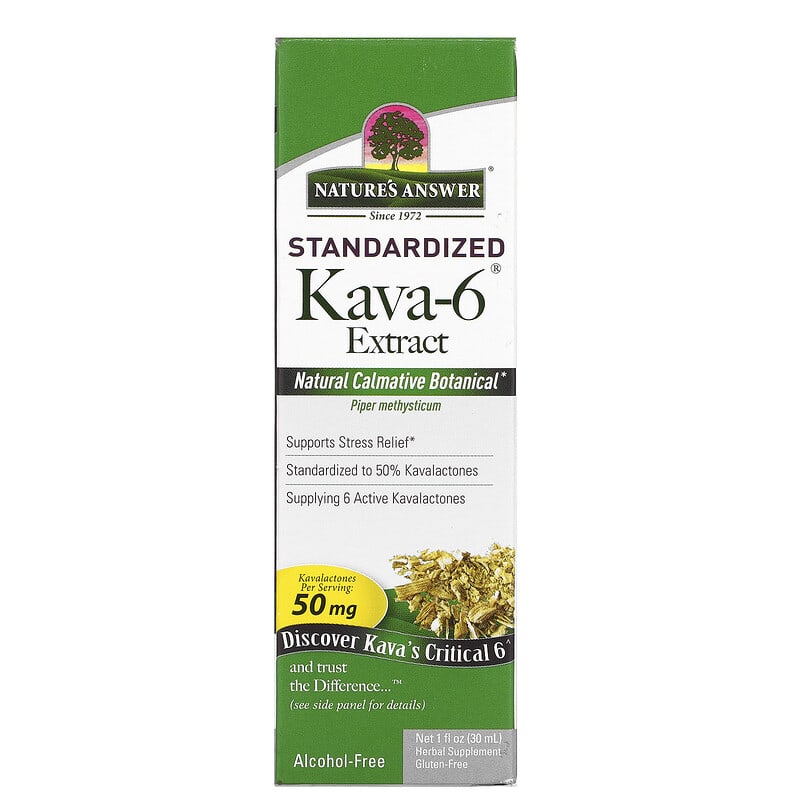 Nature's Answer Kava-6 Alcohol-Free Extract 1 fl oz (30 ml) 1 Nature's Answer Kava-6 Alcohol-Free Extract 1 fl oz (30 ml) 083000006418