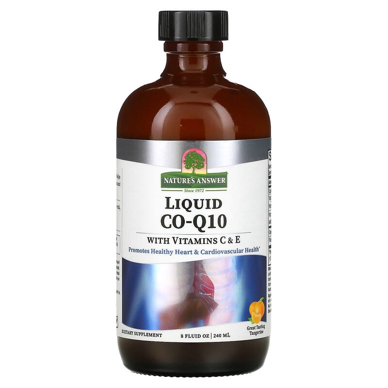 Nature's Answer Liquid Co-Q10 with Vitamins C & E Tangerine 8 fl oz (240 ml) 1 Nature's Answer Liquid Co-Q10 with Vitamins C & E Tangerine 8 fl oz (240 ml) 083000261305