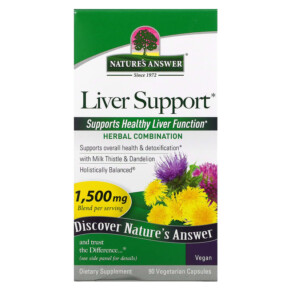 Nature's Answer Liver Support 500 mg 90 Vegetarian  Capsules 083000160899