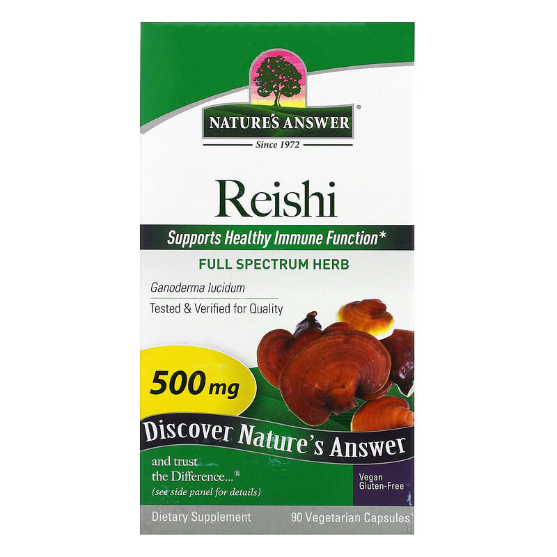 Nature's Answer Reishi 500 mg 90 viên 1 Nature's Answer Reishi 500 mg 90 Vegetarian Capsules 083000163227