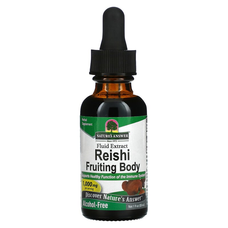 Nature's Answer Reishi Fruiting Body Alcohol-Free 1,000 mg 1 oz (30 ml) 1 Nature's Answer Reishi Fruiting Body Alcohol-Free 1.000 mg 1 fl oz (30 ml) 083000006623