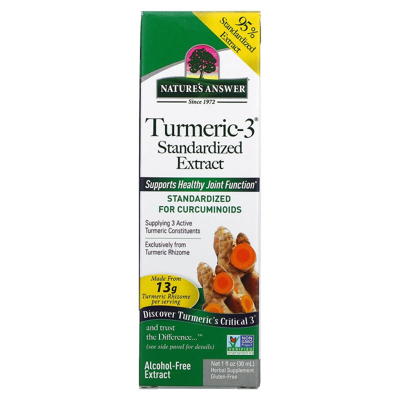 Nature's Answer Turmeric-3 Alcohol-Free 1 fl oz (30 ml) 1 Nature's Answer Turmeric-3 Alcohol-Free 1 fl oz (30 ml) 083000009013