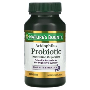 Nature's Bounty Acidophilus Probiotic 120 Tablets 074312026102
