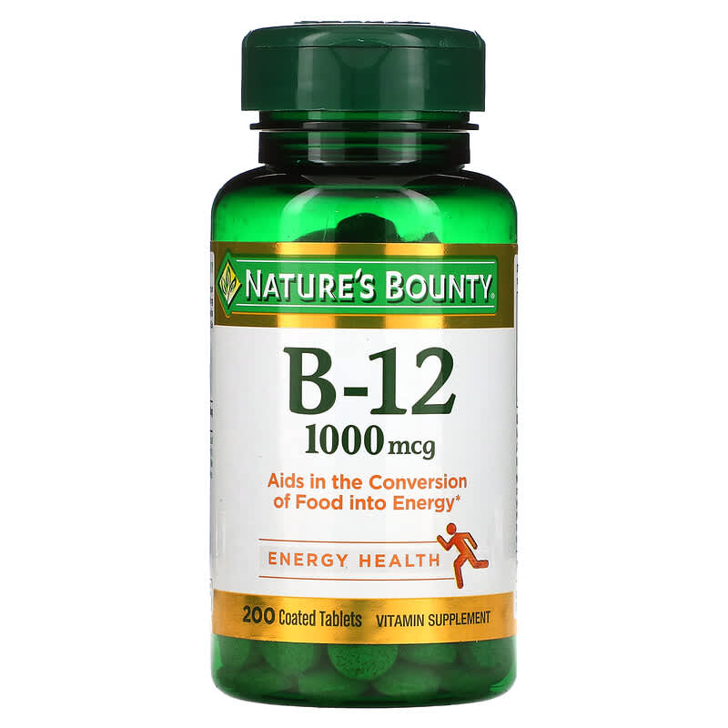 Nature's Bounty B-12 1,000 mcg 200 Coated viên 1 Nature's Bounty B-12 1.000 mcg 200 Coated Tablets 074312528057