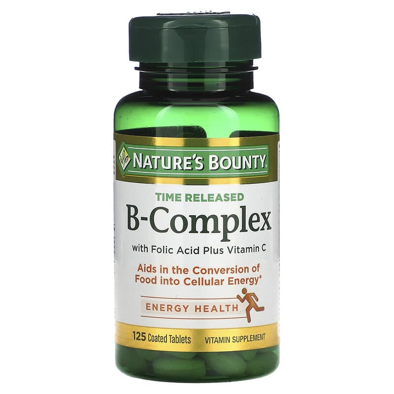 Nature's Bounty B-Complex Time Released 125 Coated viên 1 Nature's Bounty B-Complex Time Released 125 Coated Tablets 074312005305