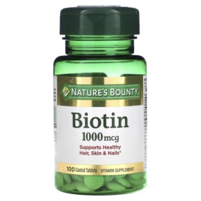 Nature's Bounty Biotin 1.000 mcg 100 Coated Tablets 074312079610