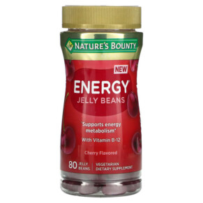 Nature's Bounty Energy Jelly Beans With Vitamin B-12 Cherry 80 Jelly Beans 074312010132