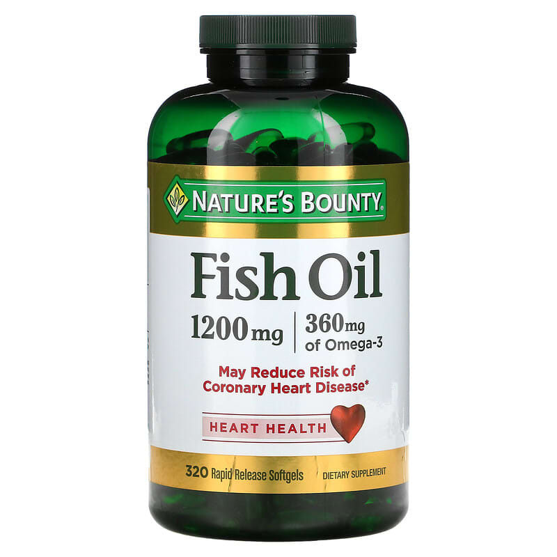 Nature's Bounty Fish Oil 1,200 mg 320 Rapid Release Softgels 1 Nature's Bounty Fish Oil 1.200 mg 320 Rapid Release Softgels 074312276026