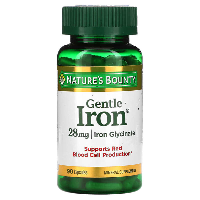 Nature's Bounty Gentle Iron 28 mg 90 viên 1 Nature's Bounty Gentle Iron 28 mg 90 Capsules 074312016035