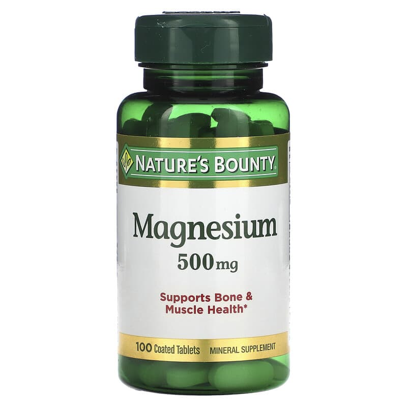 Nature's Bounty Magnesium 500 mg 100 Coated viên 1 Nature's Bounty Magnesium 500 mg 100 Coated Tablets 074312055355