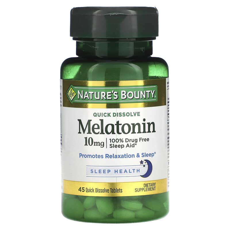 Nature's Bounty Melatonin Quick Dissolve 10 mg 45 Quick Dissolve viên 1 Nature's Bounty Melatonin Natural Cherry 10 mg 45 Quick Dissolve Tablets 074312528026