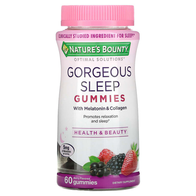 Nature's Bounty Optimal Solutions Gorgeous Sleep Gummies Berry 60 Gummies 1 Nature's Bounty Optimal Solutions Gorgeous Sleep Gummies Berry 60 Gummies 074312004896