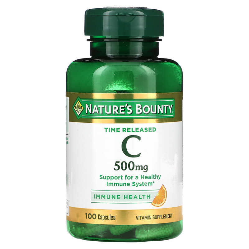 Nature's Bounty Time Released Vitamin C 500 mg 100 viên 1 Nature's Bounty Time Released Vitamin C 500 mg 100 Capsules 074312047503