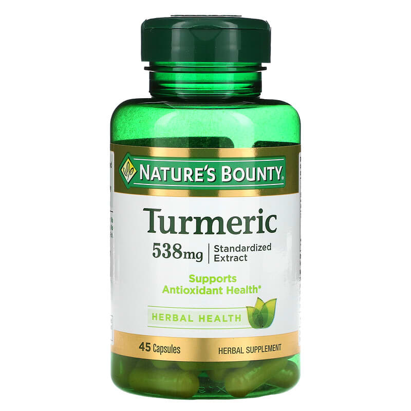 Nature's Bounty Turmeric Standardized Extract 538 mg 45 Capsules 1 Nature's Bounty Turmeric Standardized Extract 538 mg 45 Capsules 074312552731