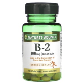 Nature's Bounty Vitamin B-2 100 mg 100 Coated Tablets 074312006401