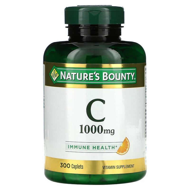 Nature's Bounty Vitamin C 1,000 mg 300 Caplets 1 Nature's Bounty Vitamin C 1.000 mg 300 Caplets 074312009938