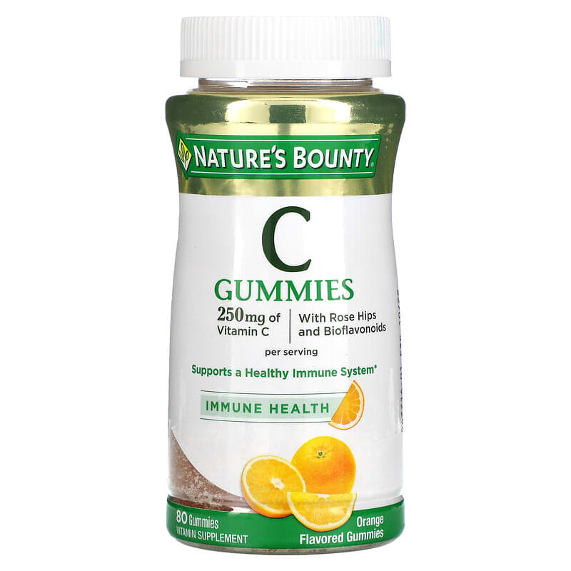 Nature's Bounty Vitamin C Gummies Orange Flavored 125 mg 80 Gummies 1 Nature's Bounty Vitamin C Gummies Orange Flavored 125 mg 80 Gummies 074312764868