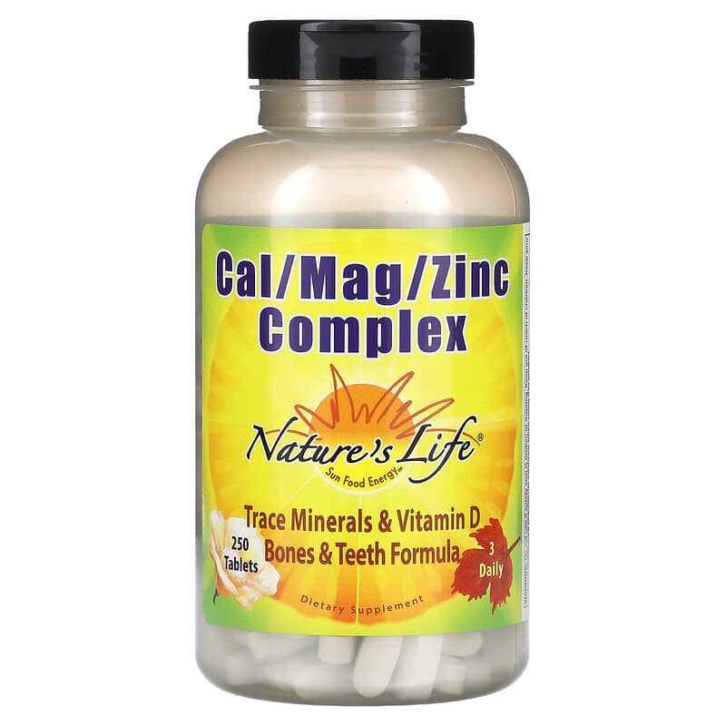 Nature's Life Cal / Mag / Zinc Complex 250 viên 1 Nature's Life Cal / Mag / Zinc Complex 250 Tablets 040647001930