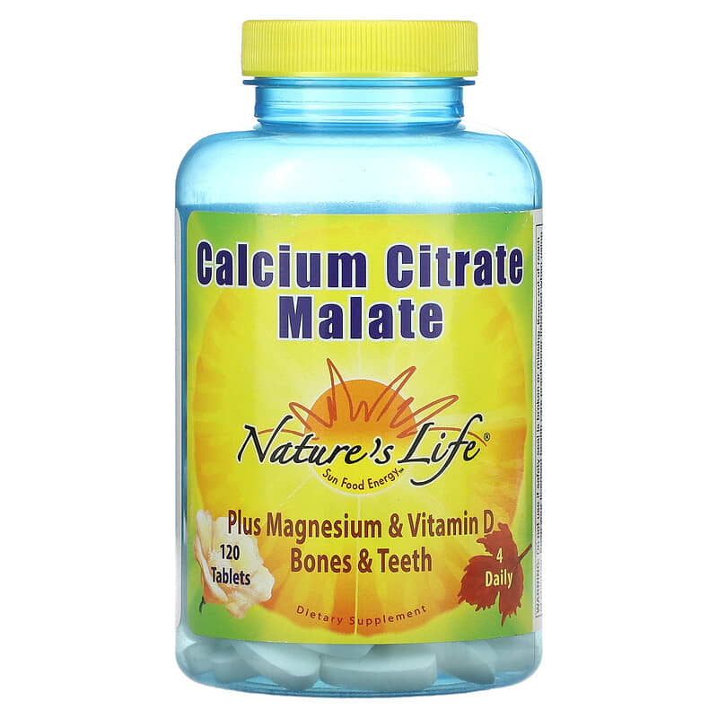 Nature's Life Calcium Citrate Malate 120 viên 1 Nature's Life Calcium Citrate Malate 120 Tablets 040647007482