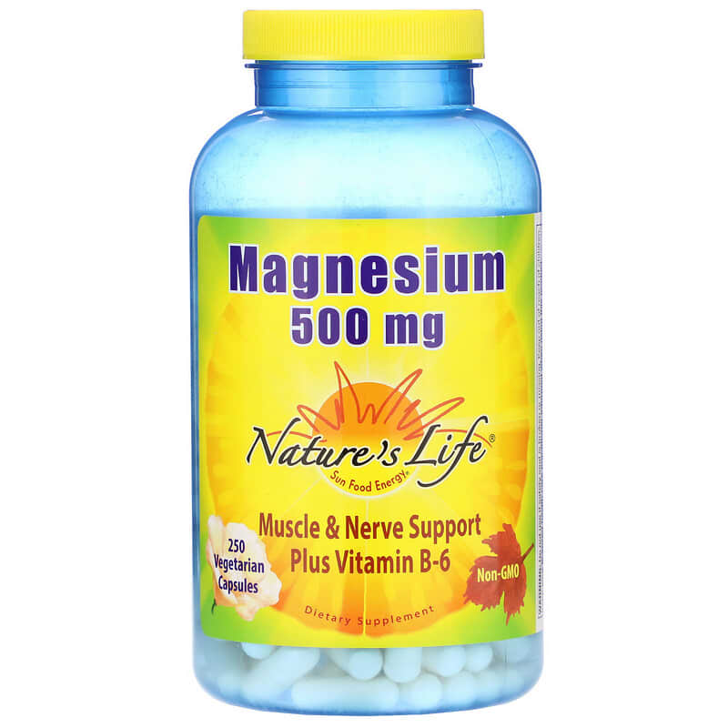 Nature's Life Magnesium 500 mg 250 viên 1 Nature's Life Magnesium 500 mg 250 Vegetarian Capsules 040647004382