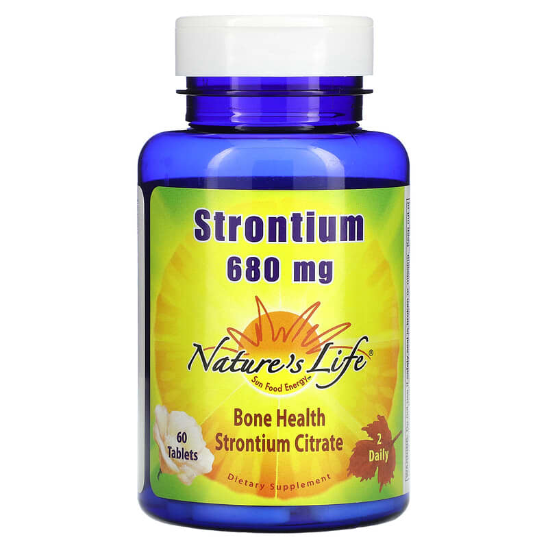 Nature's Life Strontium 680 mg 60 viên 1 Nature's Life Strontium 340 mg 60 Tablets 040647914179