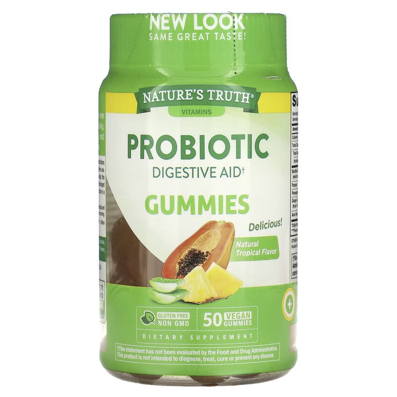 Nature's Truth Digestive Aid Gummies Natural Tropical 50 Vegan Gummies 1 Nature's Truth Digestive Aid Gummies Natural Tropical 50 Vegan Gummies 840093115379