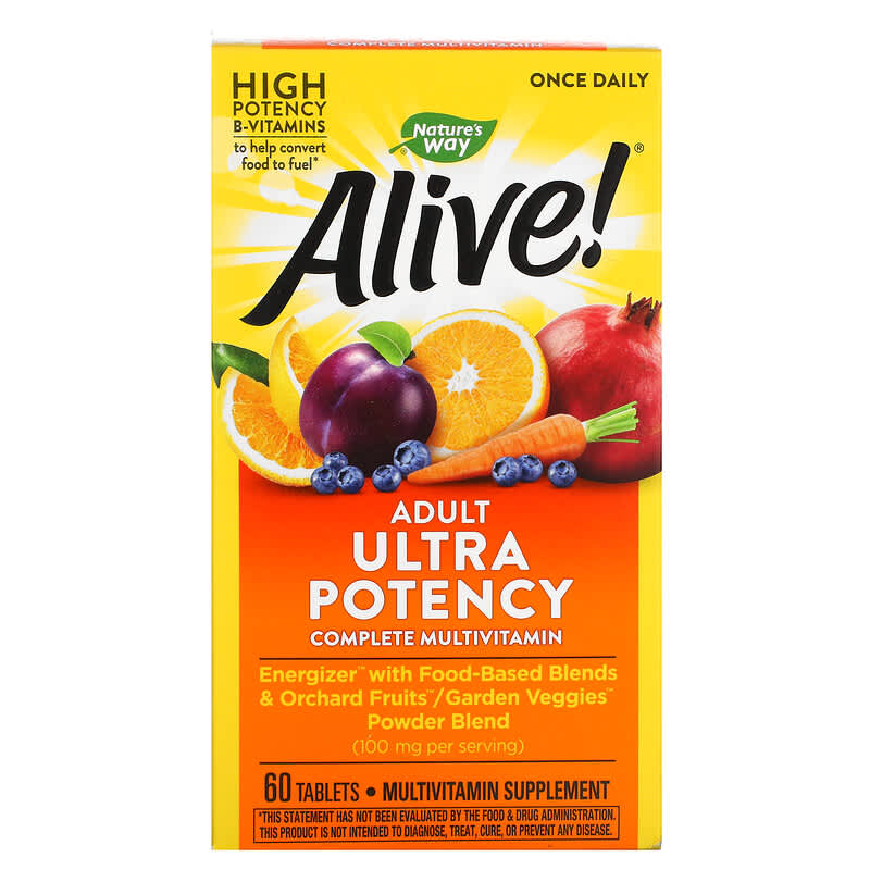 Nature's Way Alive! Adult Ultra Potency Complete Multivitamin 60 viên 1 Nature's Way Alive! Adult Ultra Potency Complete Multivitamin 60 Tablets 033674156797