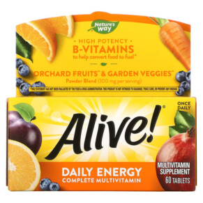 Nature's Way Alive! Daily Energy Complete Multivitamin 60 Tablets 033674601921