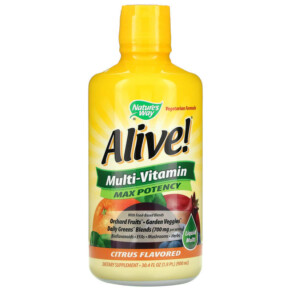 Nature's Way Alive! Liquid Multi-Vitamin Max Potency Citrus 30.4 fl oz (900 ml) 033674153956