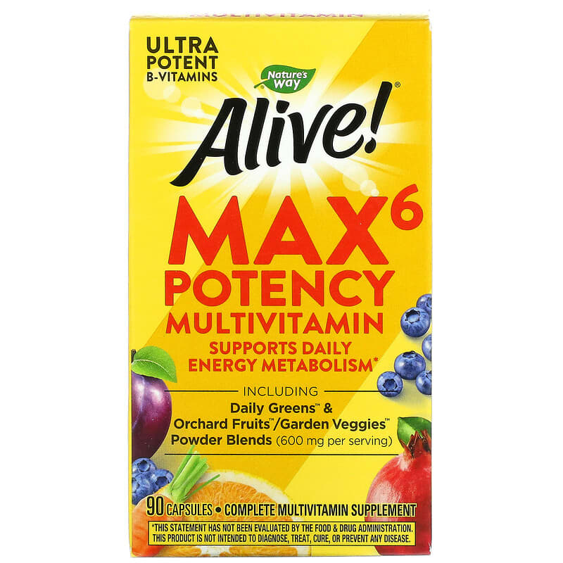 Nature's Way Alive! Max6 Potency Multivitamin 90 viên 1 Nature's Way Alive! Max6 Potency Multivitamin 90 Capsules 033674150900