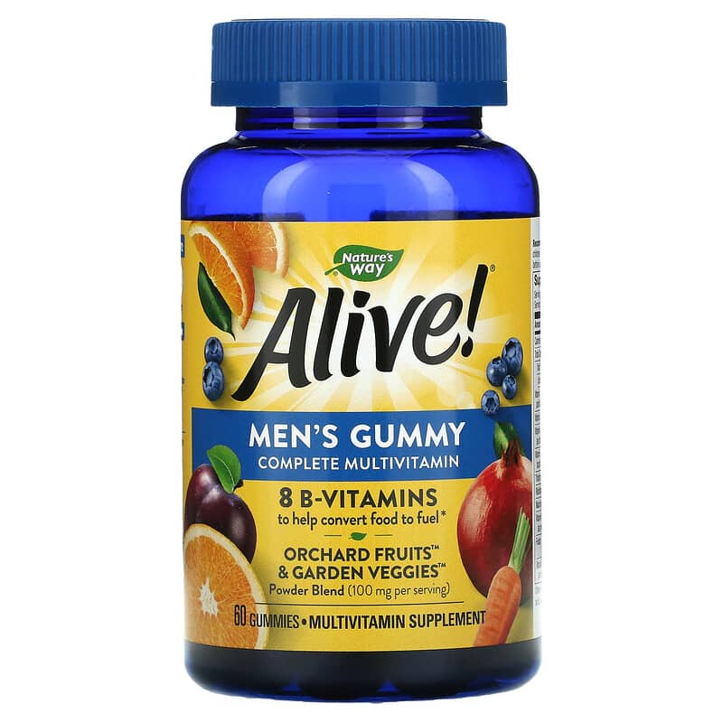 Nature's Way Alive! Men's Gummy Complete Multivitamin Fruit 60 Gummies 1 Nature's Way Alive! Men's Gummy Complete Multivitamin Fruit 60 Gummies 033674159002