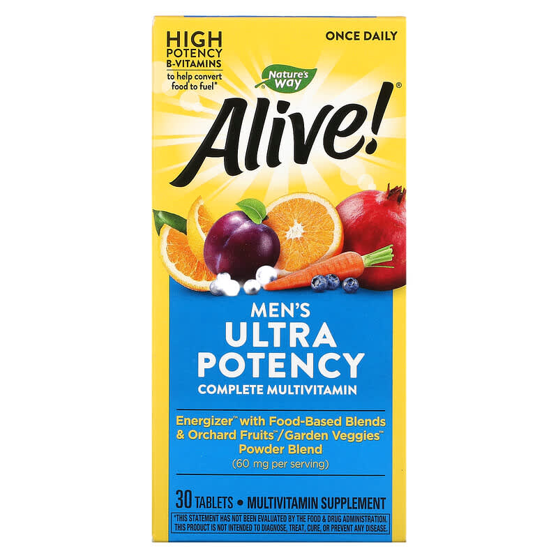 Nature's Way Alive! Men's Ultra Potency Complete Multivitamin 30 viên 1 Nature's Way Alive! Men's Ultra Potency Complete Multivitamin 30 Tablets 033674158913