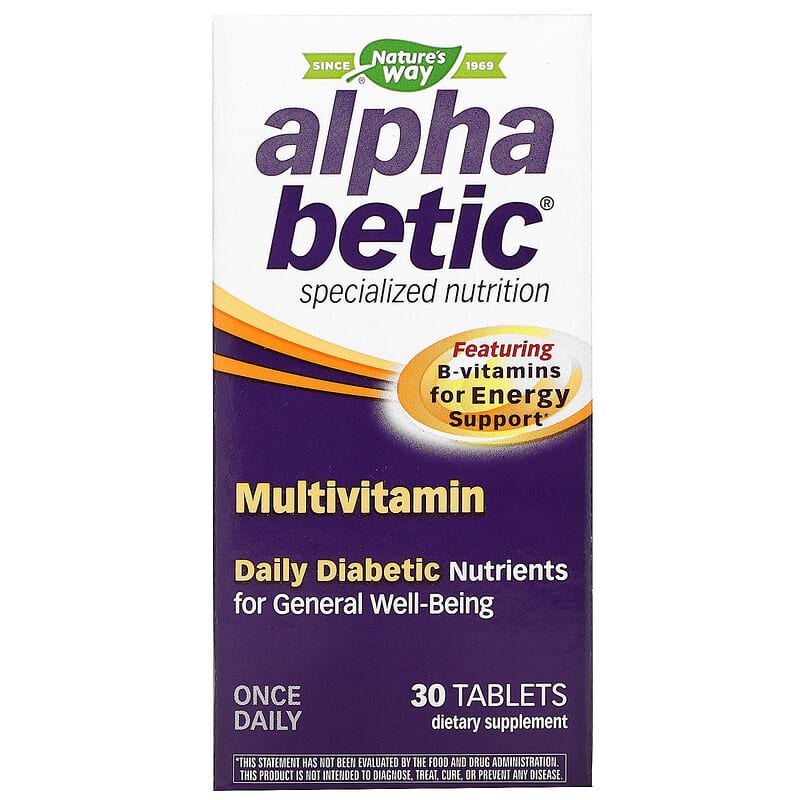 Nature's Way Alpha Betic Multivitamin 30 Tablets 1 Nature's Way Alpha Betic Multivitamin 30 Tablets 020065600380