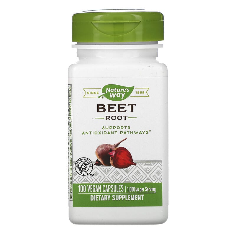 Nature's Way Beet Root 500 mg 100 Vegan Capsules 1 Nature's Way Beet Root 500 mg 100 Vegan Capsules 033674104002