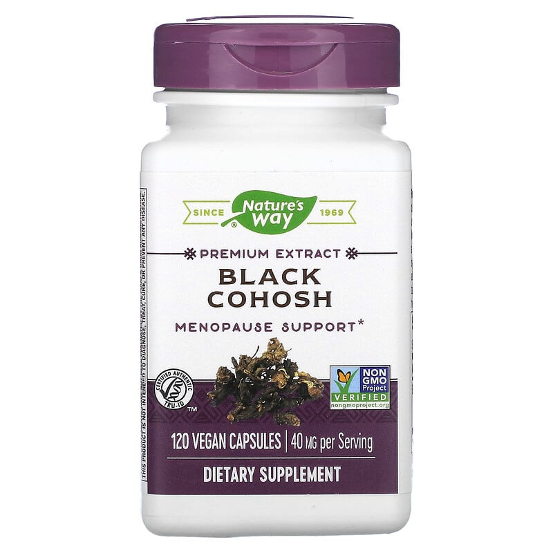 Nature's Way Black Cohosh 40 mg 120 Vegan Capsules 1 Nature's Way Black Cohosh 40 mg 120 Vegan Capsules 033674153536