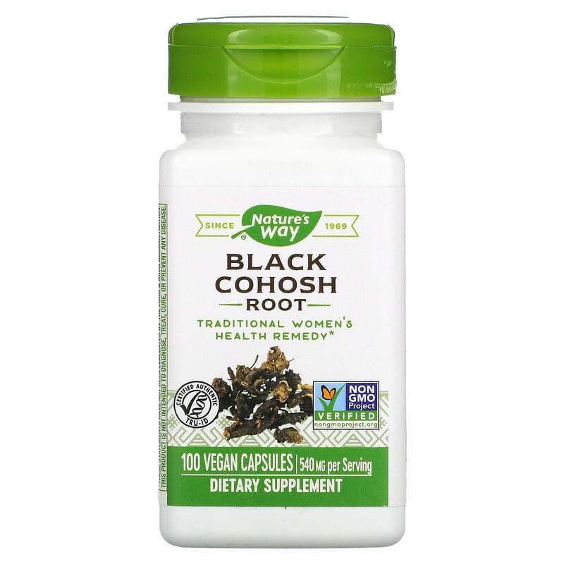 Nature's Way Black Cohosh Root 540 mg 100 viên 1 Nature's Way Black Cohosh Root 540 mg 100 Vegan Capsules 033674105009