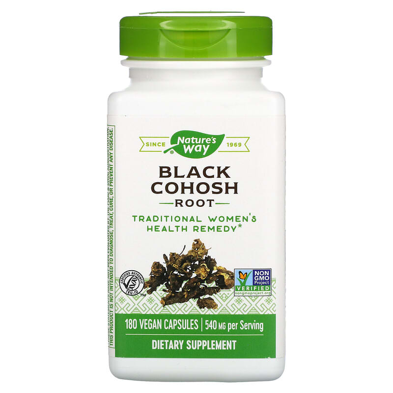 Nature's Way Black Cohosh Root 540 mg 180 Vegan Capsules 1 Nature's Way Black Cohosh Root 540 mg 180 Vegan Capsules 033674146903