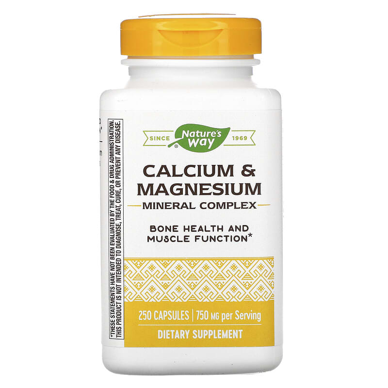 Nature's Way Calcium & Magnesium Mineral Complex 750 mg 250 viên 1 Nature's Way Calcium & Magnesium Mineral Complex 750 mg 250 Capsules 033674413111