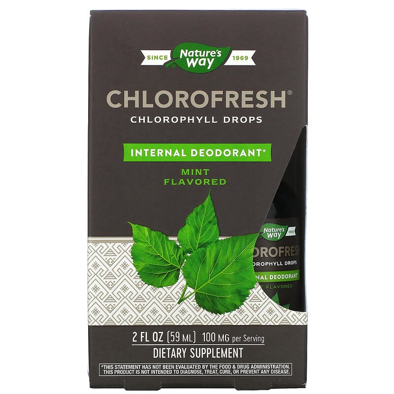 Nature's Way Chlorofresh Chlorophyll Drops Mint 2 oz (59 ml) 1 Nature's Way Chlorofresh Chlorophyll Drops Mint 2 fl oz (59 ml) 033674100080