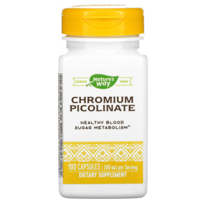 Nature's Way Chromium Picolinate 200 mcg 100 Capsules 033674410318