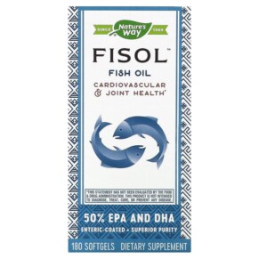 Nature's Way Fisol Fish Oil 180 Softgels 033674153345