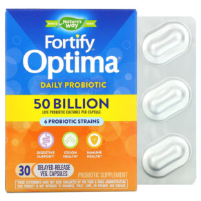 Nature's Way Fortify Optima Daily Probiotic 50 Billion 30 Delayed-Release Vegetarian Capsules 033674103371