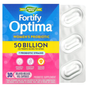 Nature's Way Fortify Optima Women's Probiotic 50 Billion 30 Delayed Release Veg. Capsules 033674103364