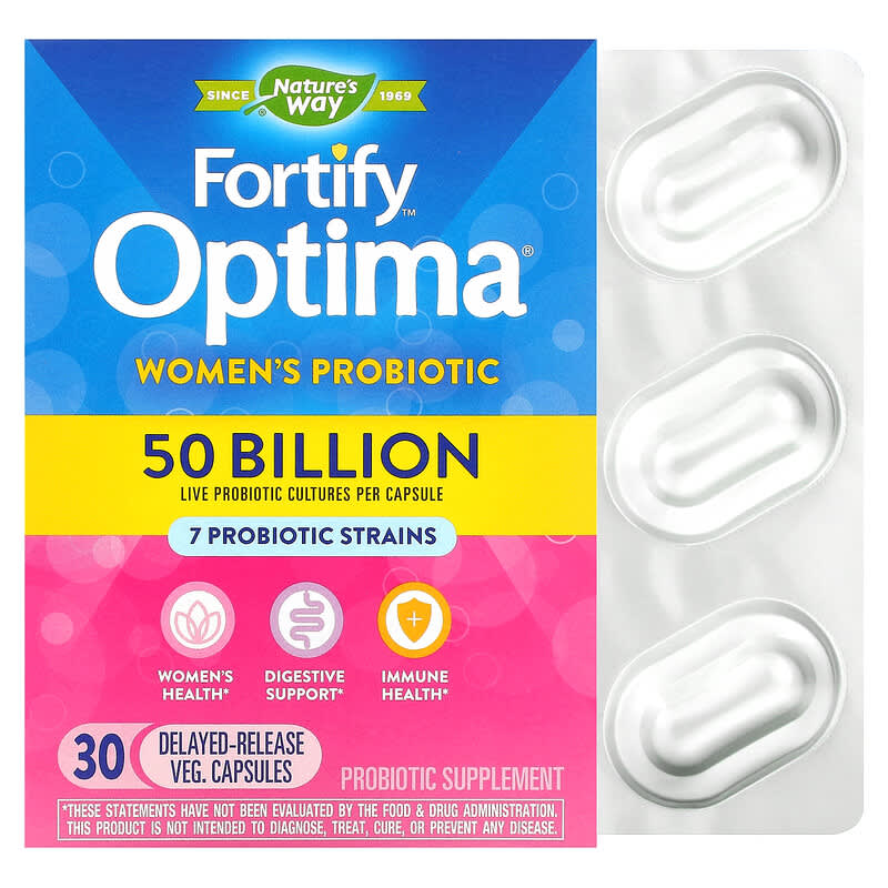 Nature's Way Fortify Optima Women's Probiotic 50 Billion 30 Delayed Release Veg. viên 1 Nature's Way Fortify Optima Women's Probiotic 50 Billion 30 Delayed Release Veg. Capsules 033674103364