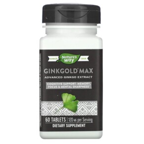 Nature's Way Ginkgold Max 120 mg 60 Tablets 033674152515