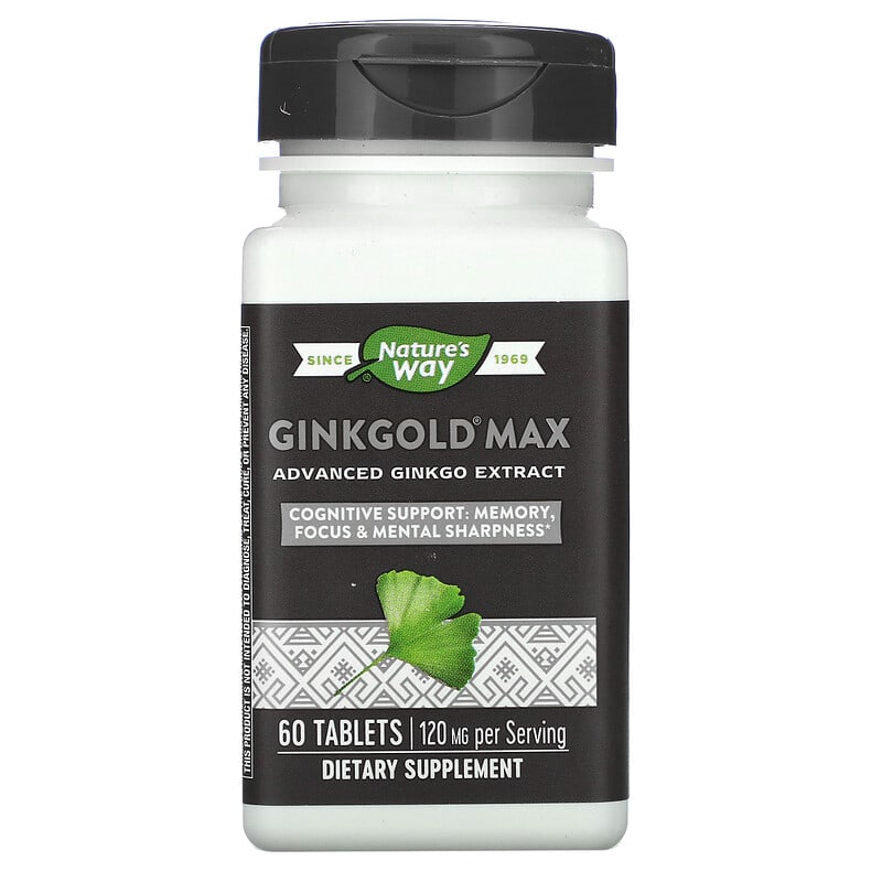 Nature's Way Ginkgold Max 120 mg 60 Tablets 1 Nature's Way Ginkgold Max 120 mg 60 Tablets 033674152515