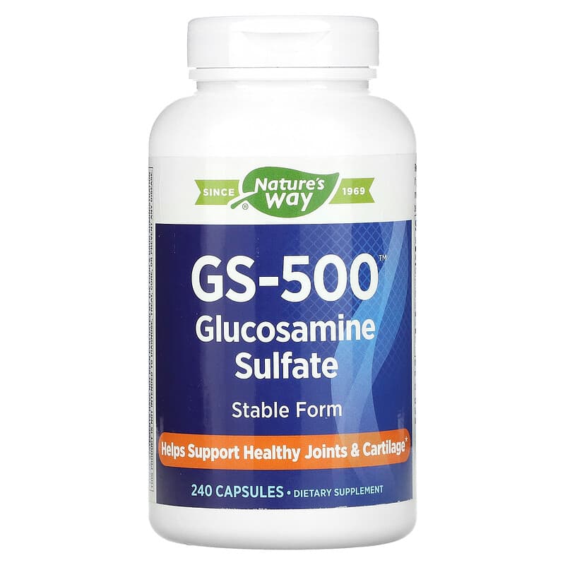 Nature's Way GS-500 Glucosamine Sulfate 240 Capsules 1 Nature's Way GS-500 Glucosamine Sulfate 240 Capsules 763948017874
