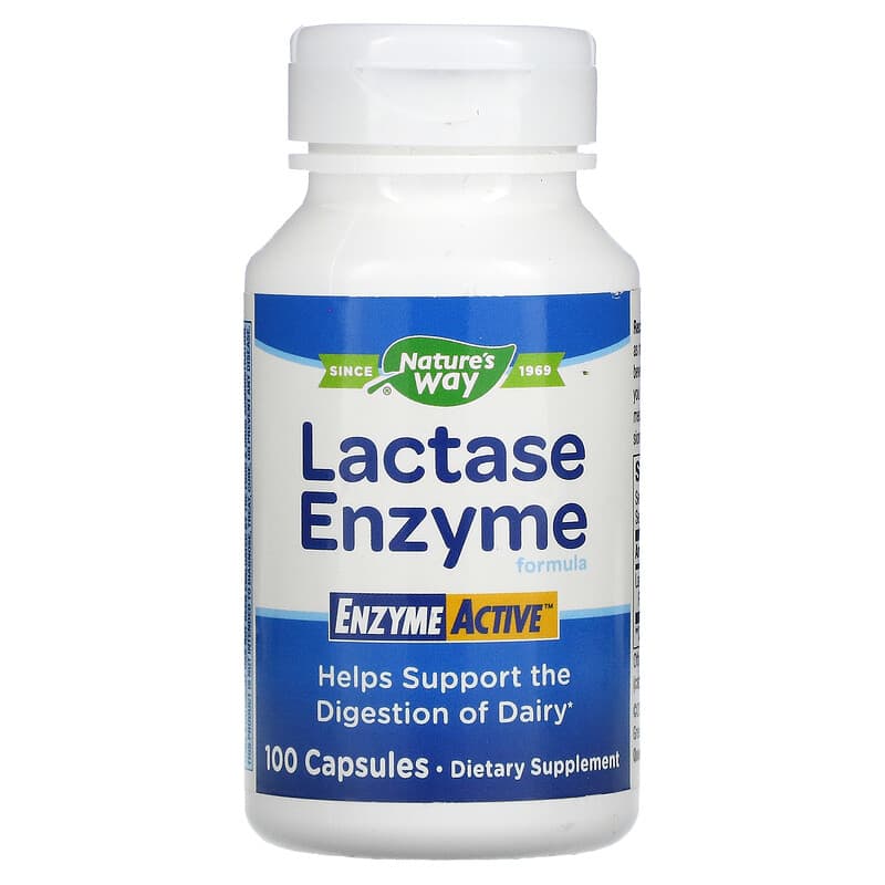 Nature's Way Lactase Enzyme Formula 100 Capsules 1 Nature's Way Lactase Enzyme Formula 100 Capsules 033674471104