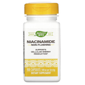 Nature's Way Niacinamide Non-Flushing 500 mg 100 Capsules 033674404805